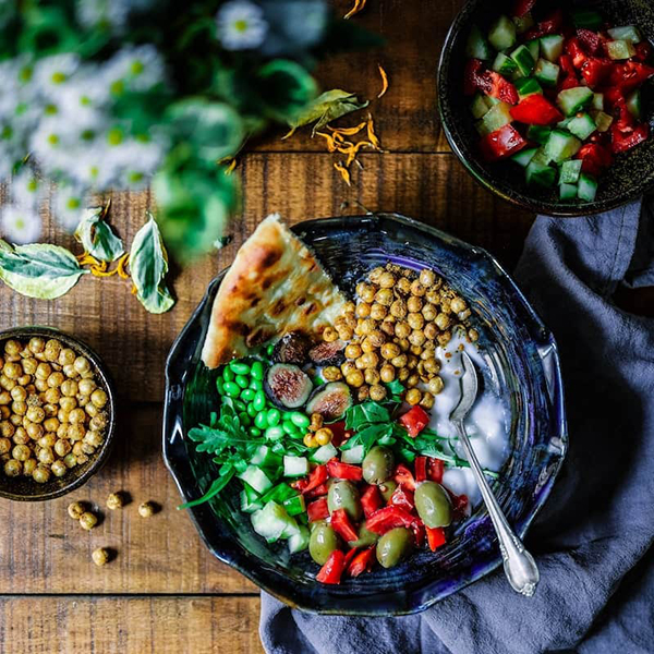 Photo of beautifully arranged food